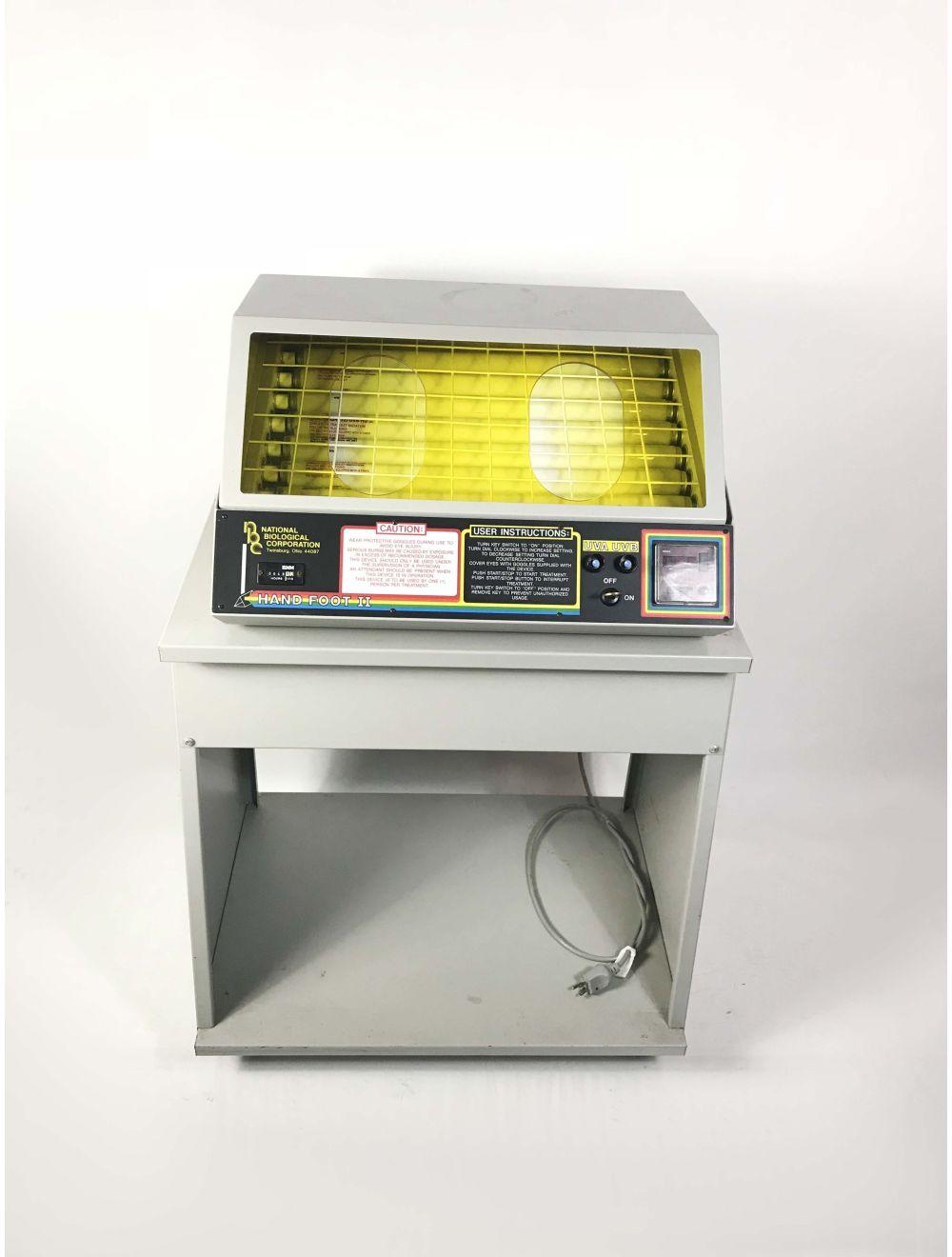 National Biological Hand Foot II UVA/UVB Psoriasis Vitiligo Phototherapy WORKING Sol International Medical