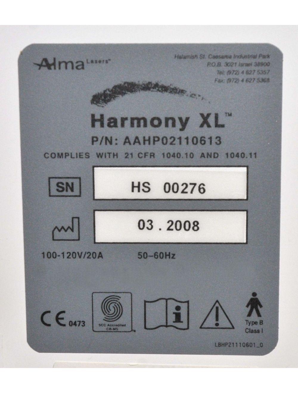 2008 Alma Harmony XL Laser IPL Skin Rejuvenation 2 Handpieces 650 nm 950 nm HP