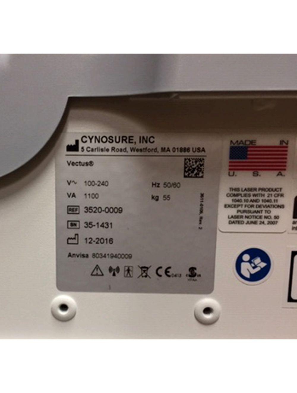 2016 Cynosure VECTUS Laser 810 Diode Hair Removal w/Skintel HR FACTORY WARRANTY!