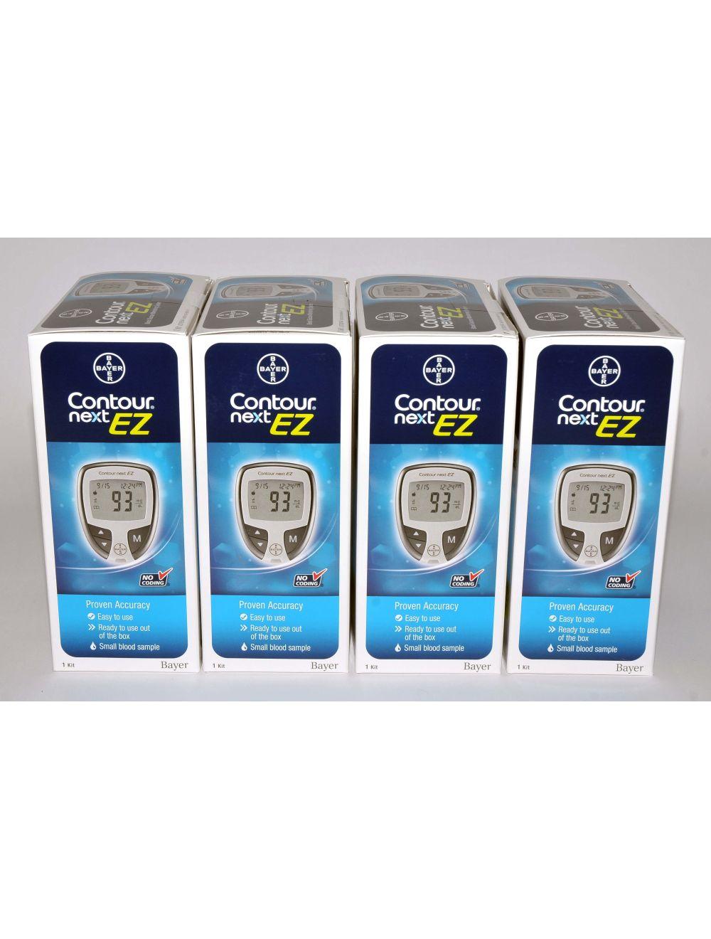 Qty: 4 Bayer Contour Next 9628 EZ Blood Glucose Monitoring System (EXP 03/17) Sol International Medical