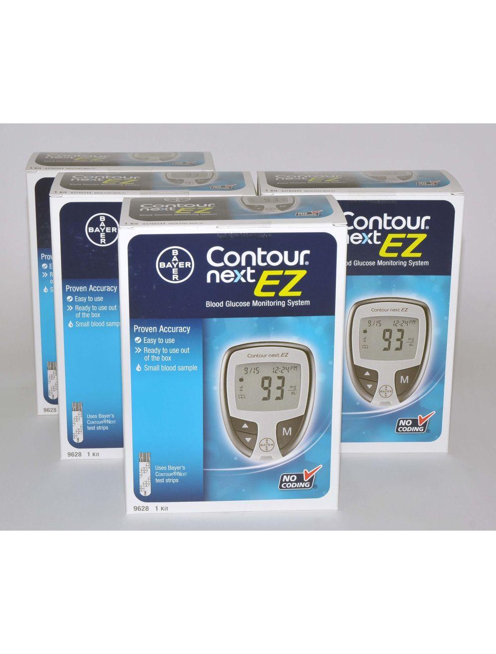 Bayer Contour Next 9628 EZ Blood Glucose Monitoring System (EXP 04/17) Qty: 4 Sol International Medical