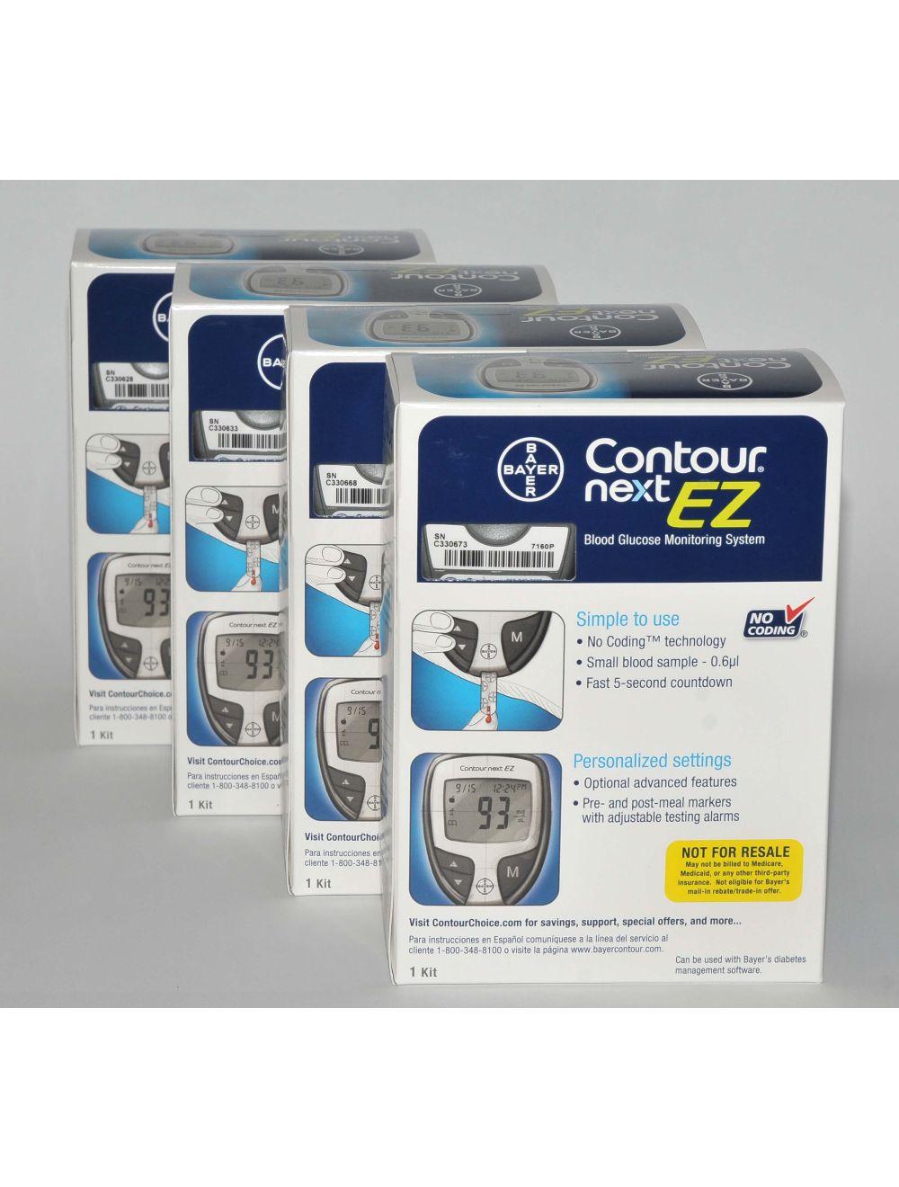 Bayer Contour Next 9628 EZ Blood Glucose Monitoring System (EXP 04/17) Qty: 4