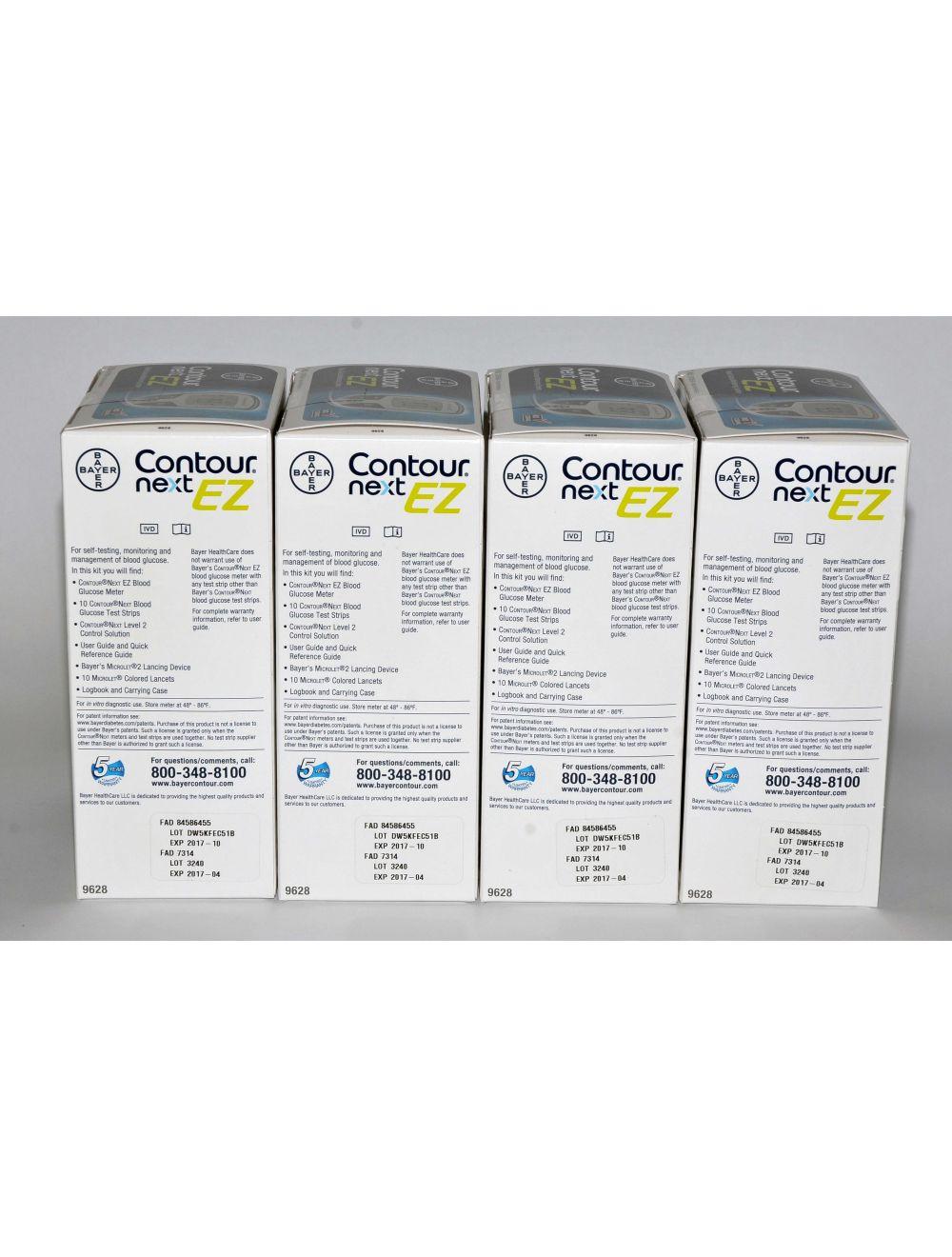 Bayer Contour Next 9628 EZ Blood Glucose Monitoring System (EXP 04/17) Qty: 4