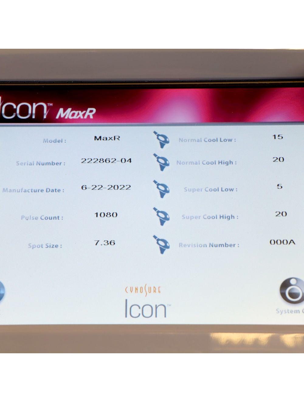 Palomar Cynosure Icon 2022 MaxR Handpiece Laser IPL Max R Red