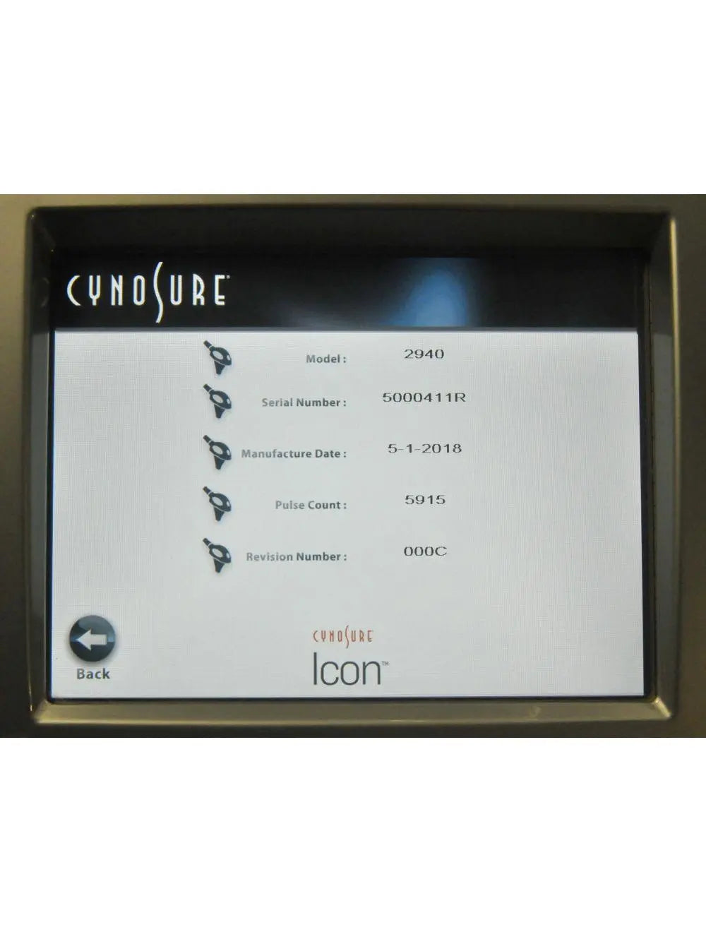 Palomar ICON Laser 2940 Handpiece Skin Resurfacing Wrinkles Pigmented Lesions Palomar
