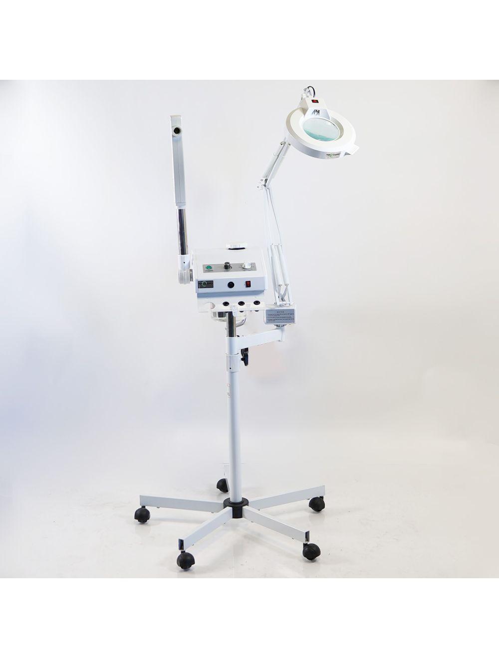 Facial Steamer Mobile 3 in 1 Beauty Instrument Rolling M-2005D Salon Spa 5x Lens Sol International Medical