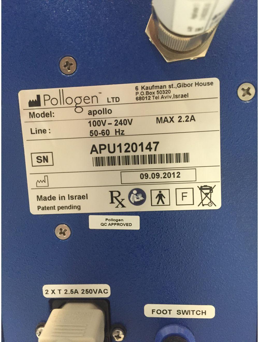 2012 Pollogen Apollo Tripollar RF Skin Tightening Radio Frequency Tri Polar Sol International Medical