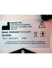 2012 NuvoLase PinPointe 雷射 FOOTLASER 透明指甲 - 甲癬 灰指甲