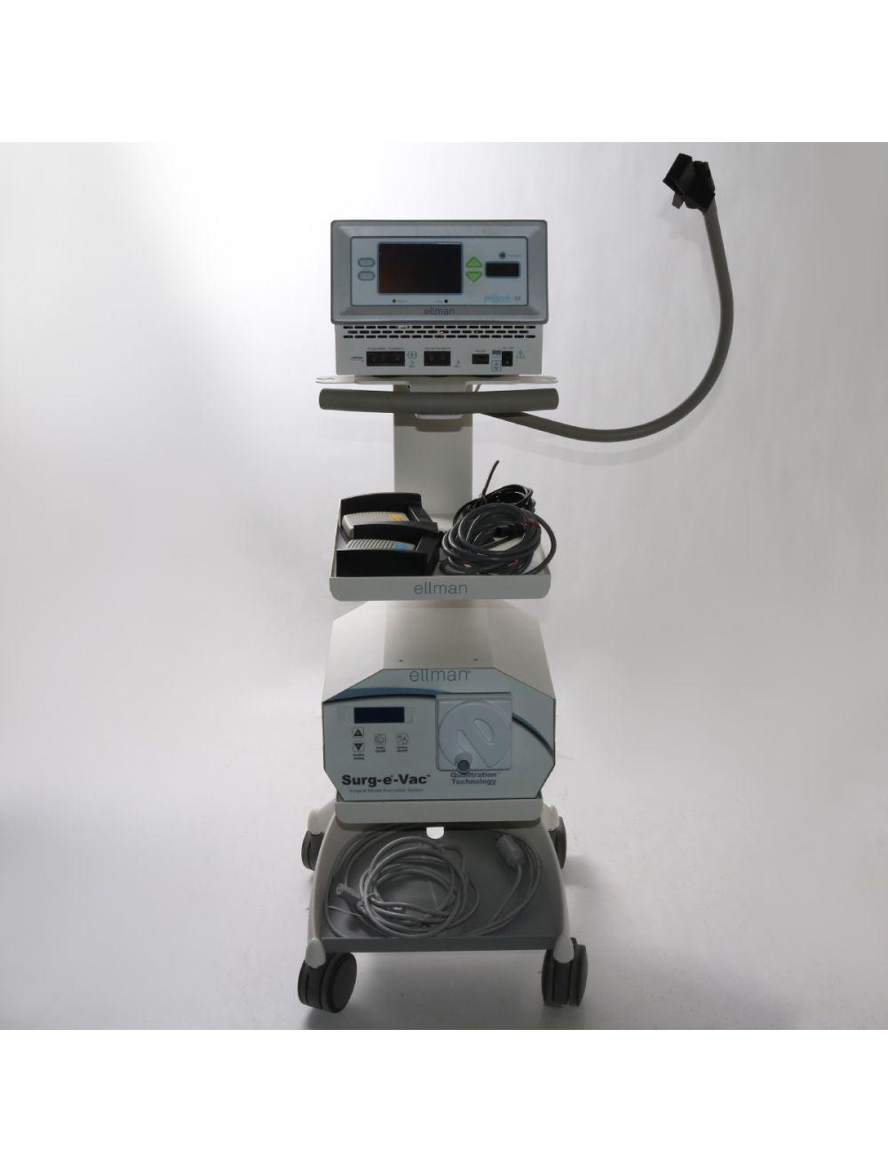 Ellman Pelleve S5 RF Generator + Surg-E-Vac Smoke Evacuator System &amp; Cart Cynosure