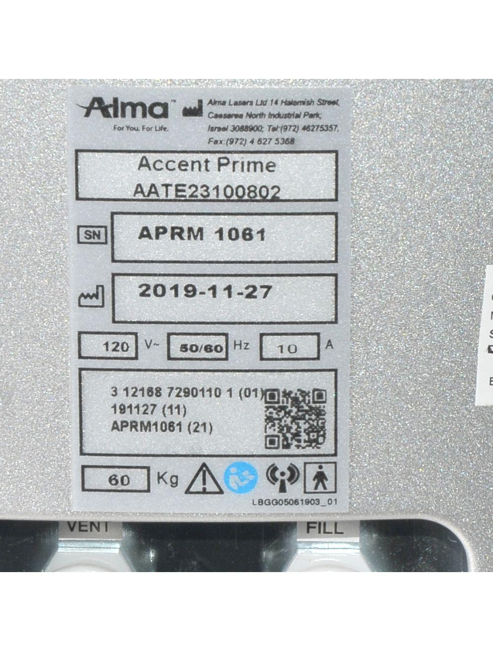 2019 Alma Accent Prime RF Ultrasound Body Contour Skin Tightening Laser System