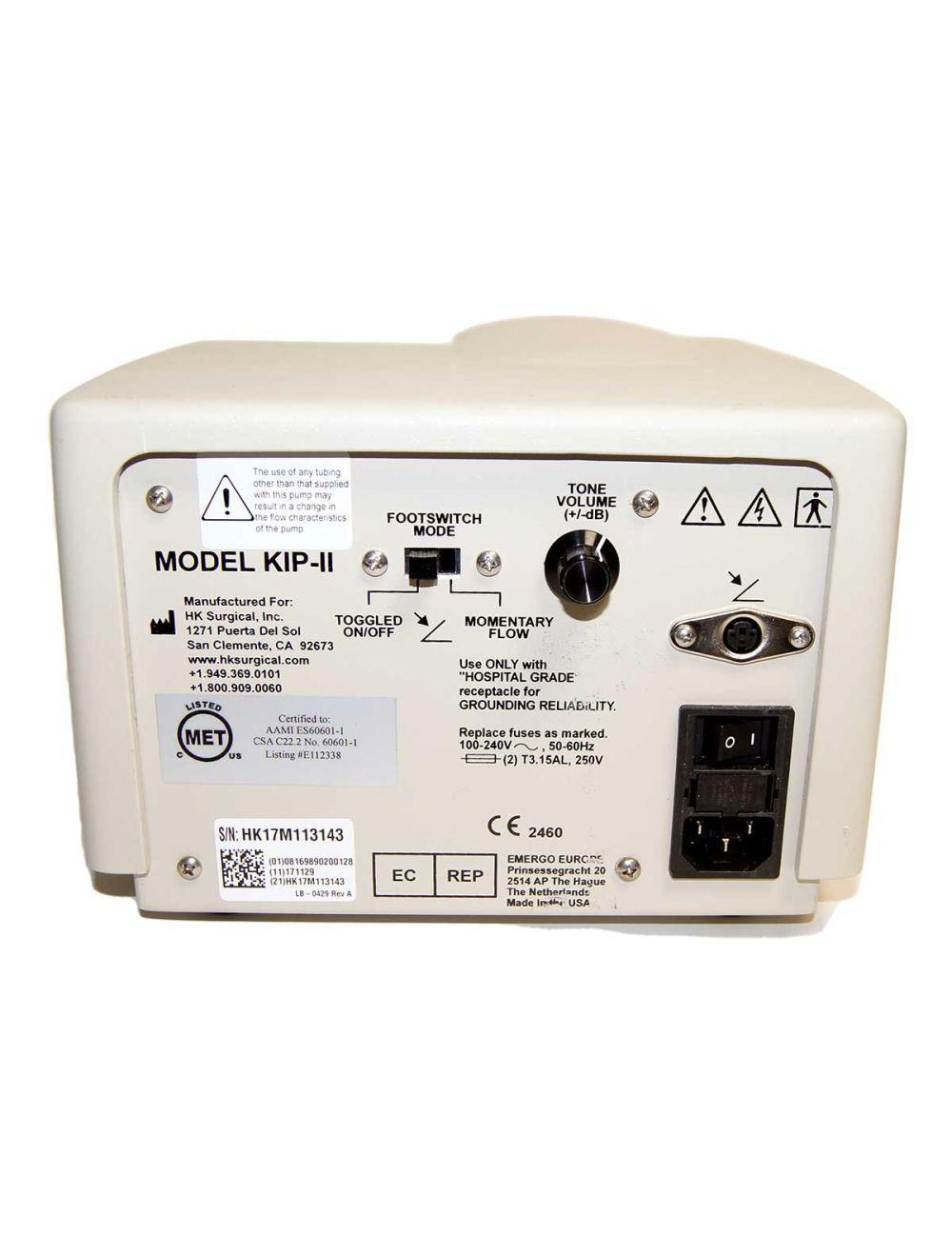 HK Surgical Klein Infiltration Pump KIP-II Tumescent Anesthesia Delivery System Sol International Medical