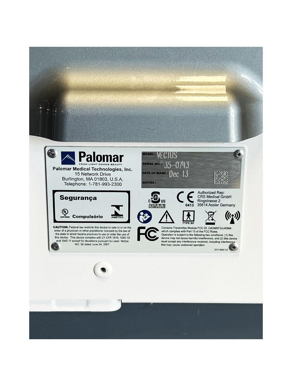 2013 Cynosure Palomar Vectus Diode Laser Hair Removal Top Module Assembly NO HP Palomar