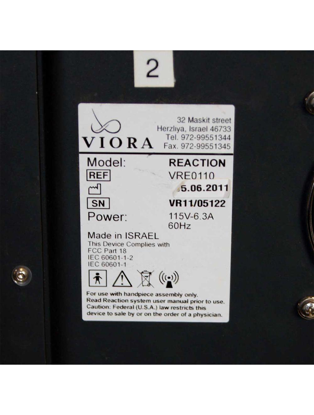 2011 Viora Reaction Body Contouring RF Skin Tightening Contour System VRE0110 Sol International Medical