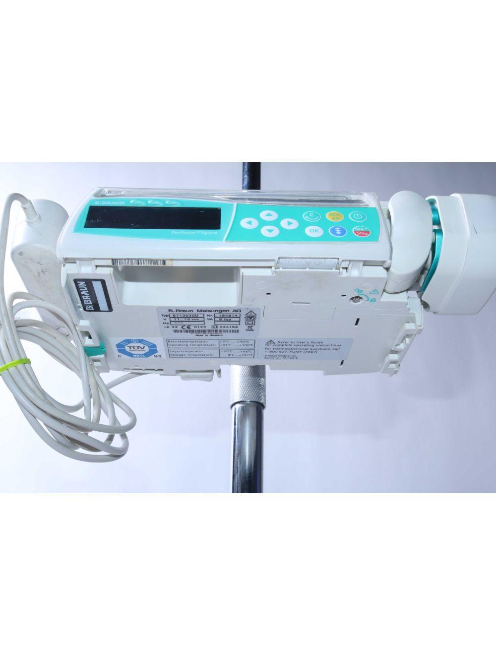 Braun Perfusor Space Syringe IV Infusion Pump w/ Pole Battery & Cable 8713030U Sol International Medical