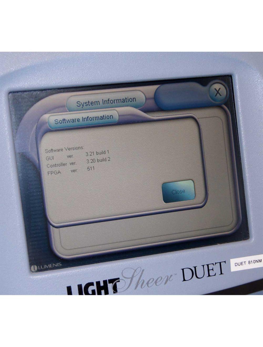 2007 Lumenis LightSheer Duet Laser System 810nm Diode HS and ET Hair Removal Lumenis