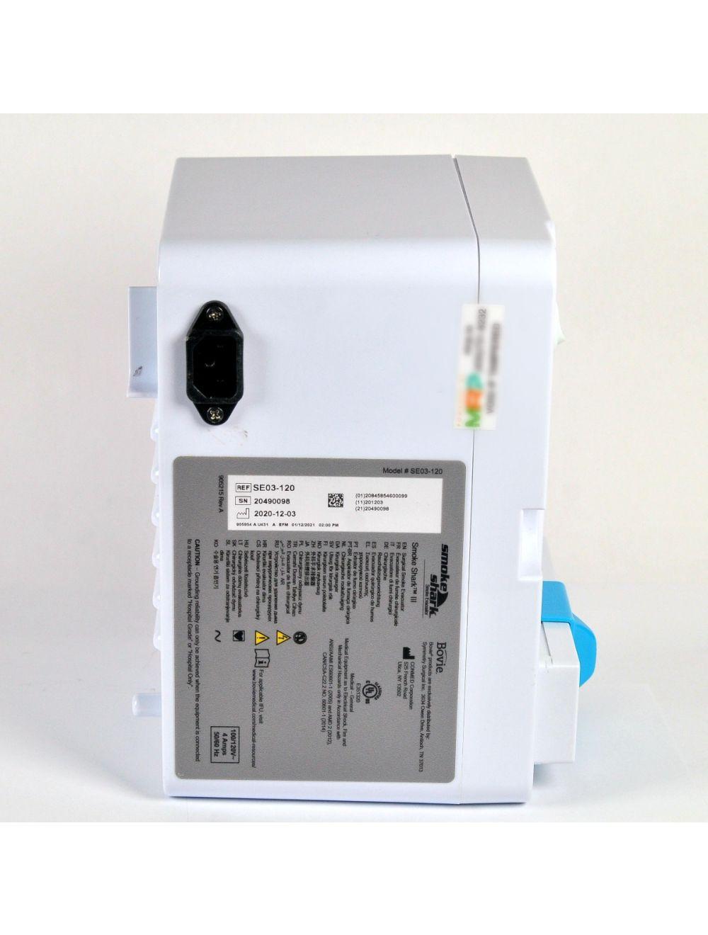 Bovie Smoke Shark III 3 Surgical Smoke Evacuator w/Pencil Adapter SE03-120 2020