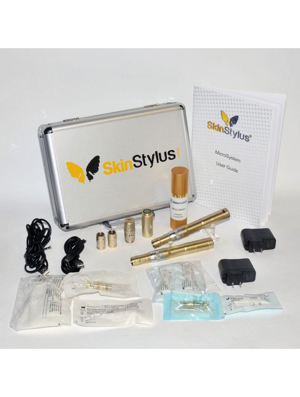 SkinStylus 黃金微針專業套裝膠原蛋白皮膚觸針 2 支筆演示