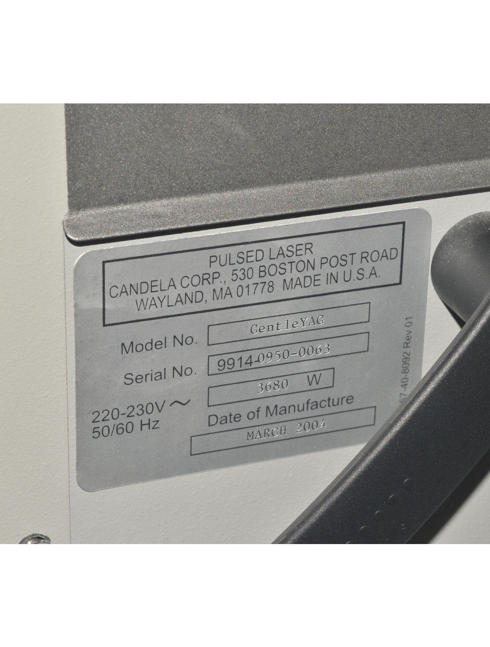 Candela GentleYAG Laser Nd YAG Hair Removal Skin Tightening Wrinkles Vein 1064nm