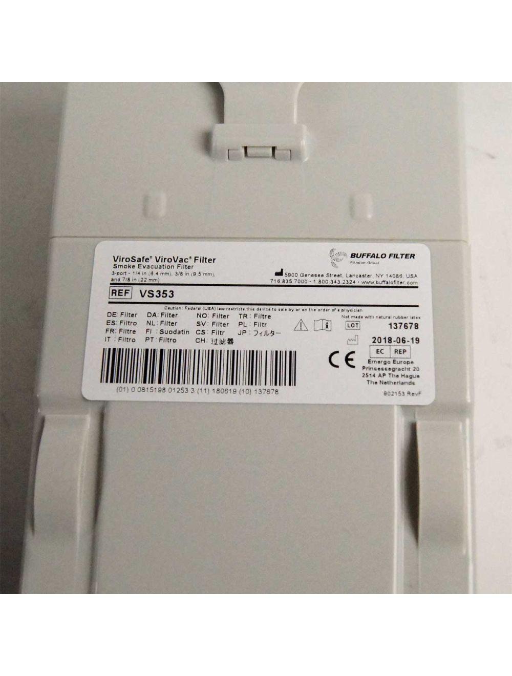 2018 Buffalo Filter ViroVac VV120 Surgical Smoke Plume Evacuator Vacuum Suction