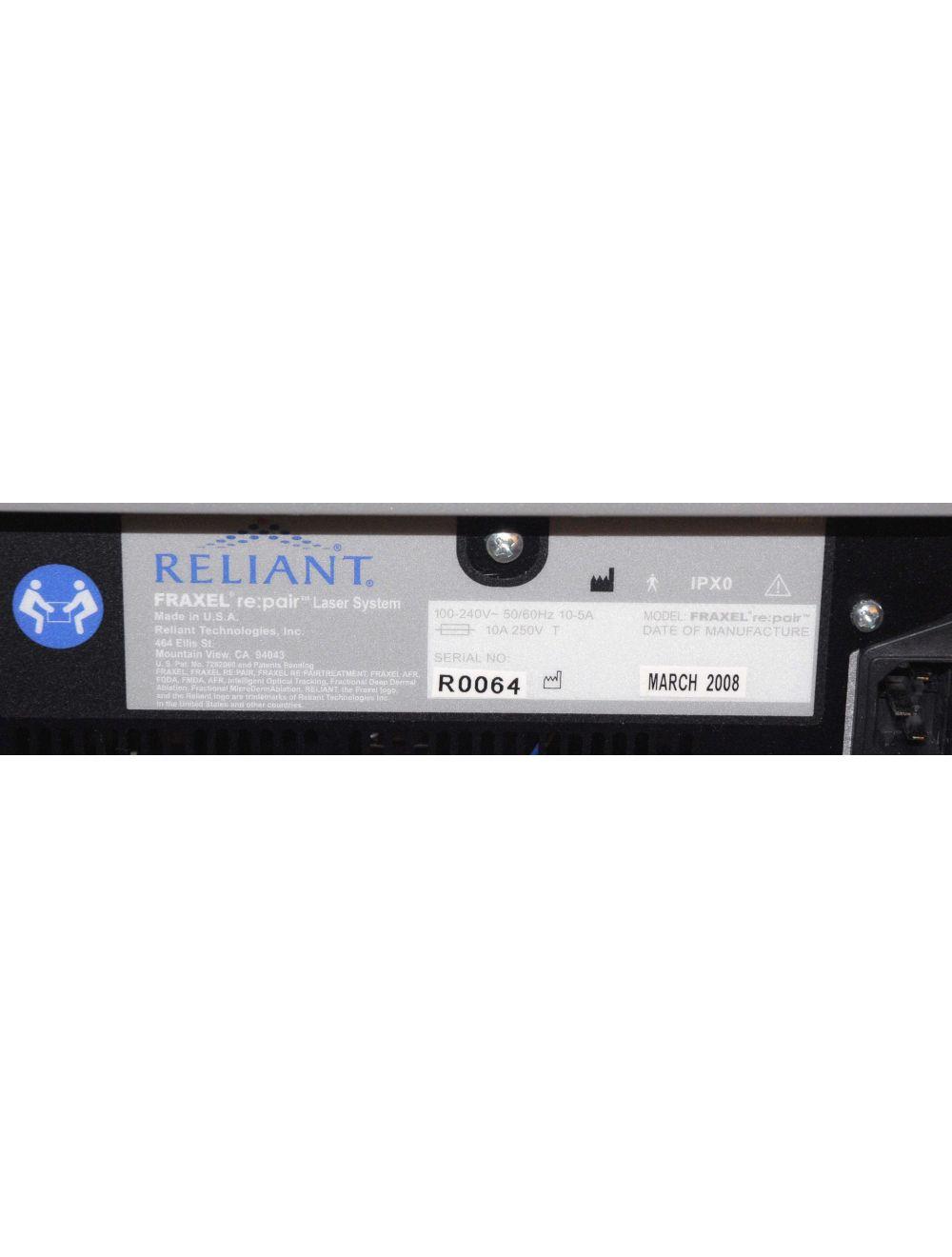 2008 Reliant Fraxel Re:Pair Fractional Ablative C02 Laser RePair Re Pair CO2