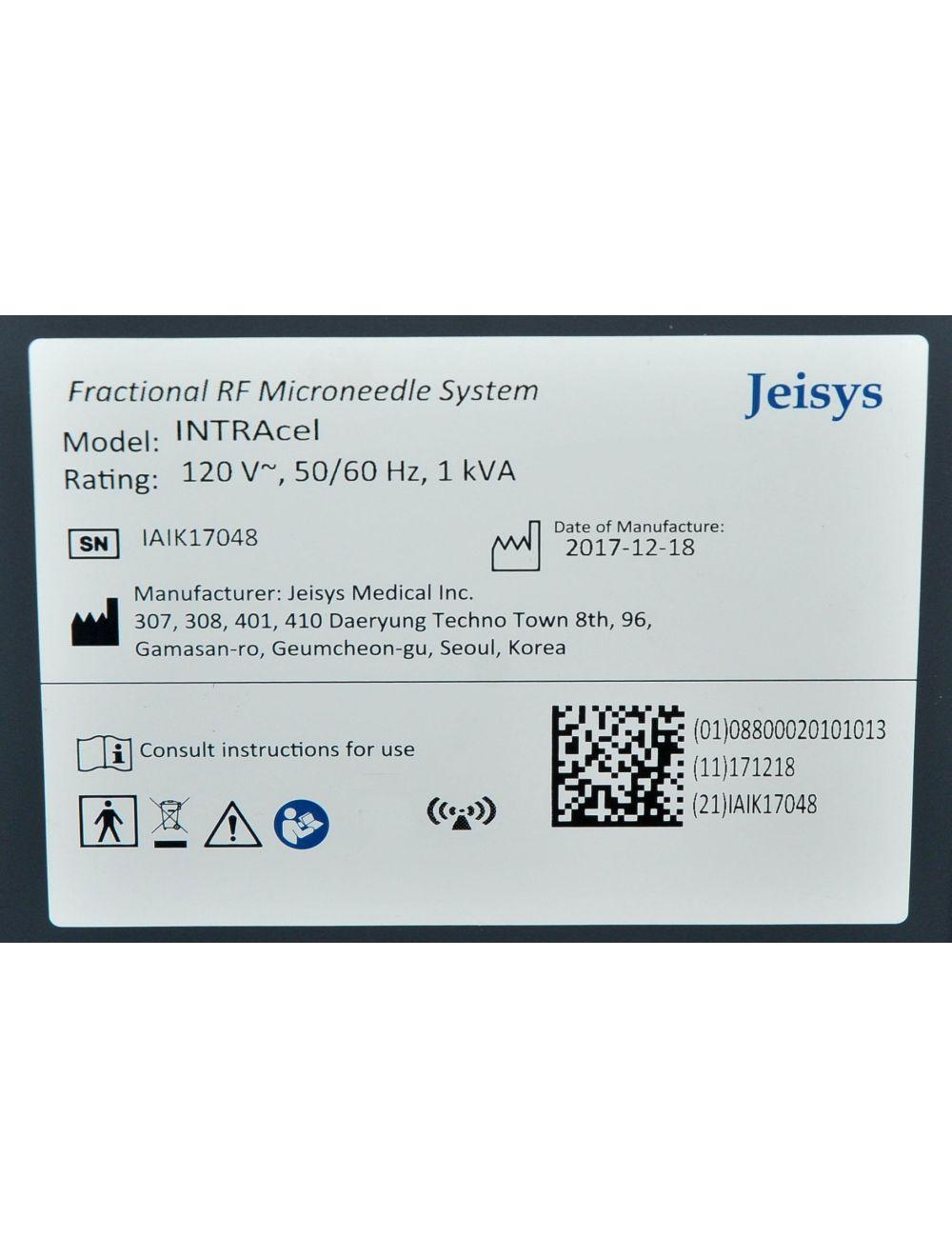Jeisys INTRAcel Fractional RadioFrequency Skin Tightening Wrinkles Microneedling