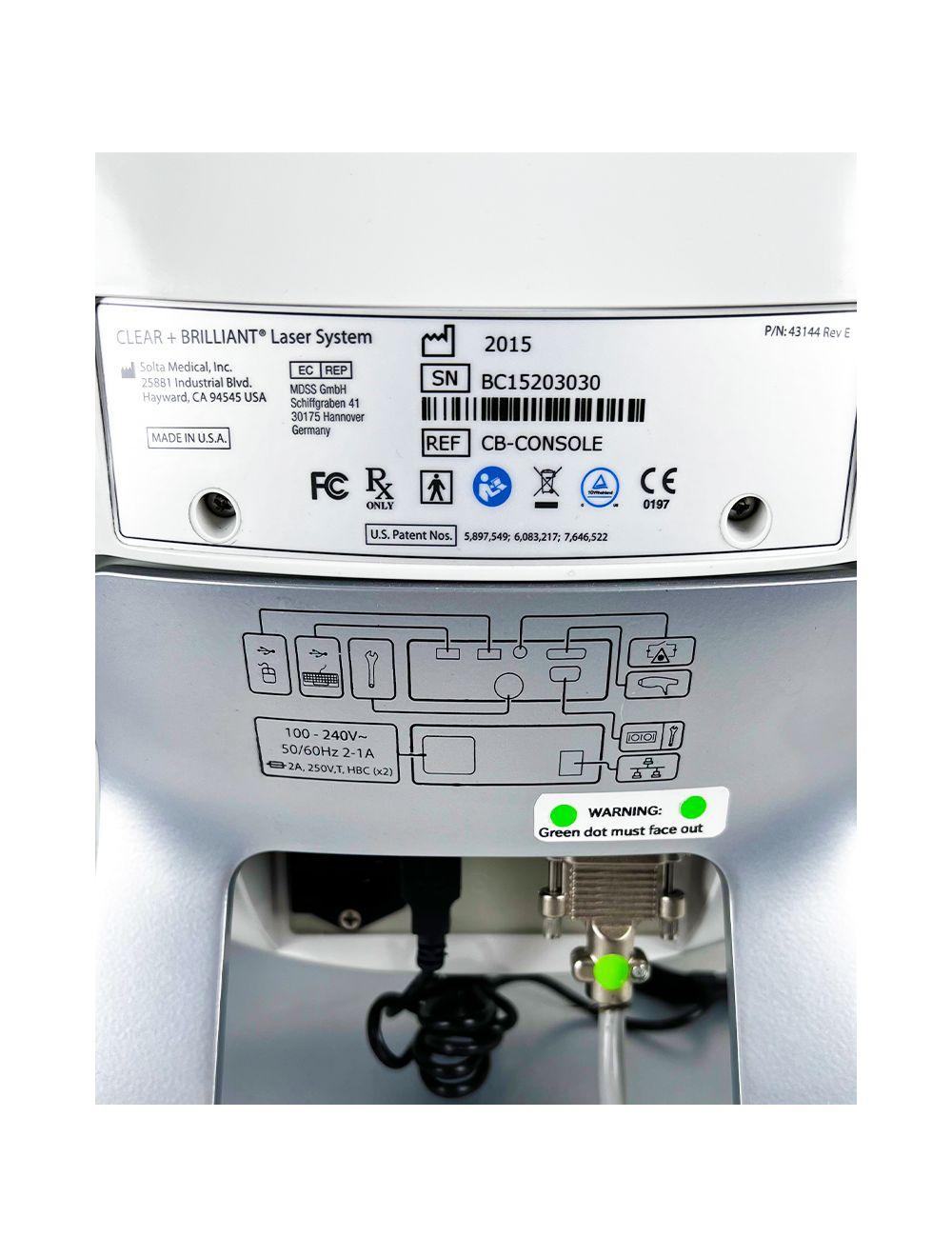 2015 Solta CLEAR & BRILLIANT 1440nm Diode Permea Fractional Laser Winkle System Solta Medical