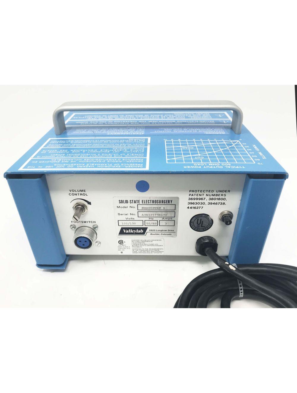 Valleylab Solid State Electrosurgery SurgiStat B RF ESU Generator 3.0A 50/60Hz Sol International Medical
