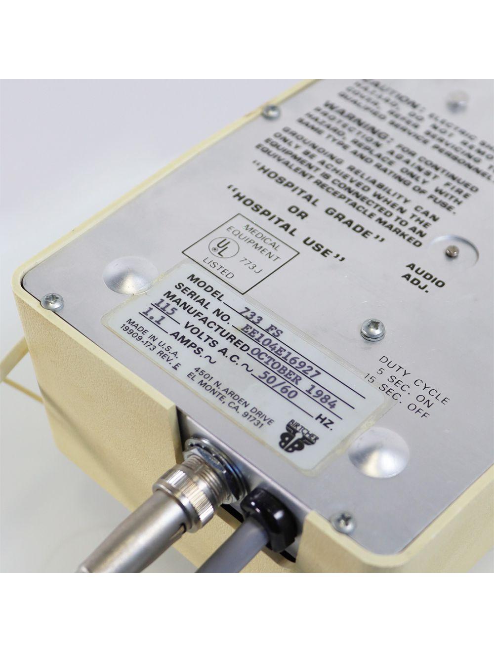 Birtcher Hyfrecator Solid State 733 ESU Electrosurgical Unit 733-FS (1984)