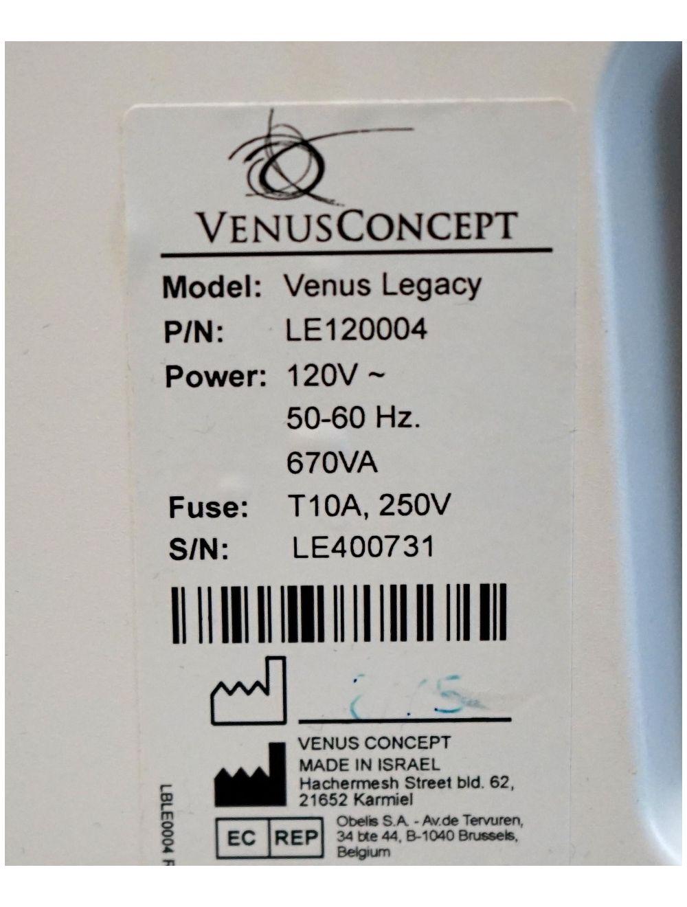 Venus Concept Legacy RadioFrequency Cellulite Wrinkle Reduction Body Shaping RF
