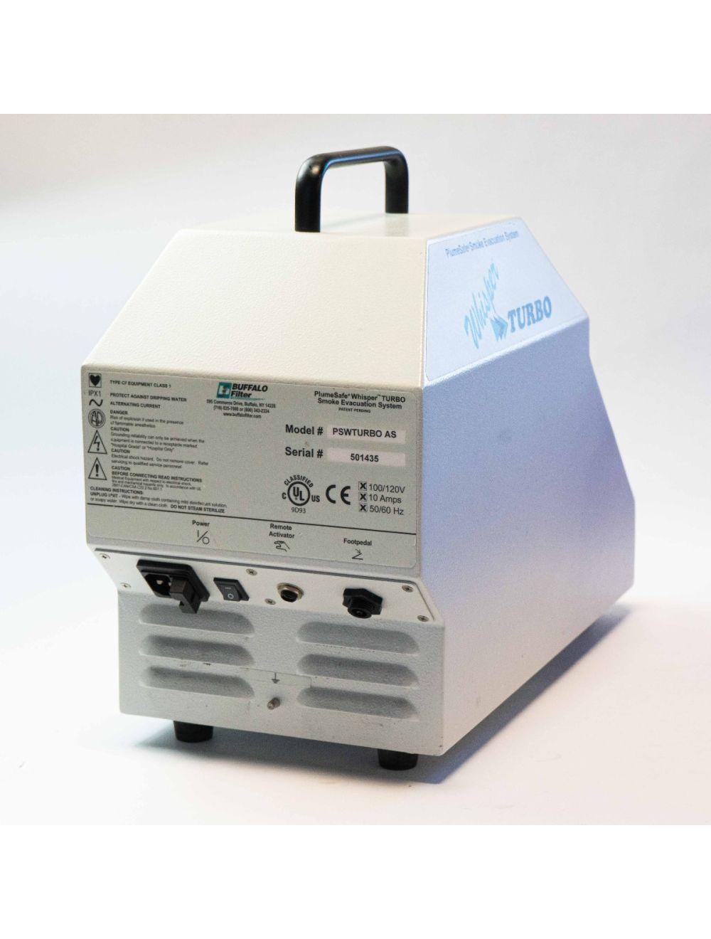 Buffalo Filter WHISPER TURBO PlumeSafe Smoke Evacuation System - PSWTURBO AS Sol International Medical