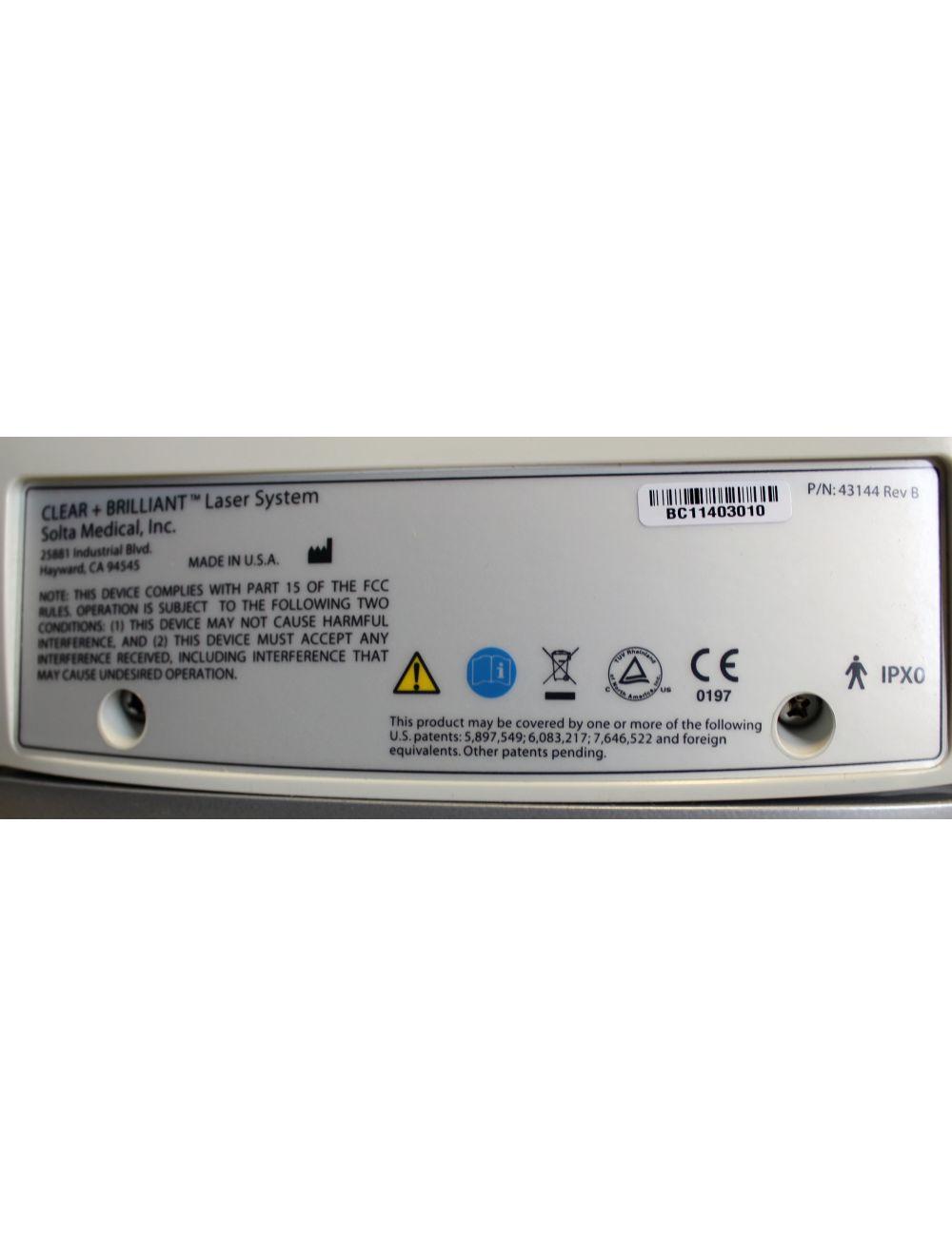 Solta Clear + Brilliant Fractional 1440nm Diode Resurfacing Laser w/Handpiece Solta Medical