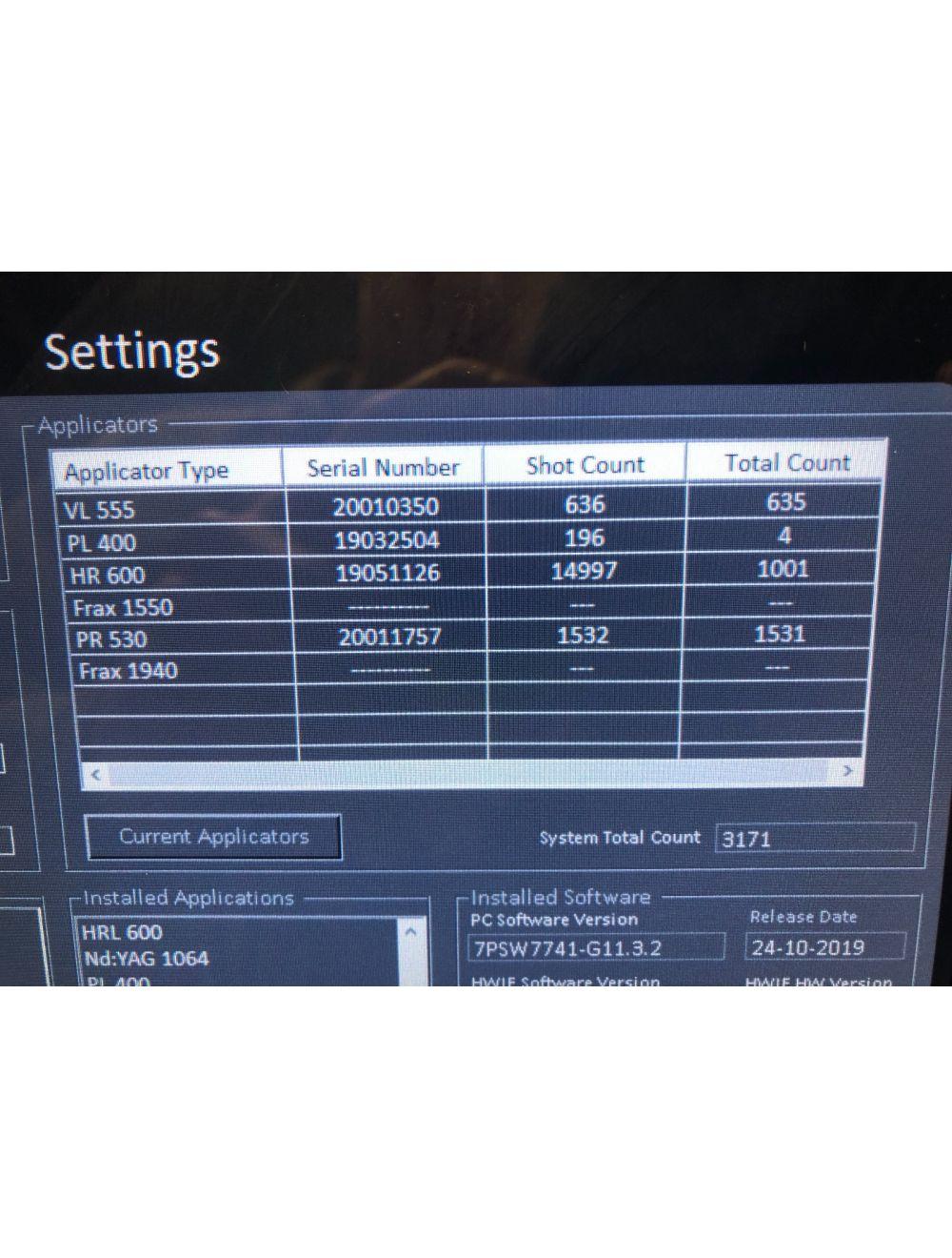 Candela Ellipse Nordlys IPL Laser System 2 SR Pigment Handpieces VL 555 PR 530