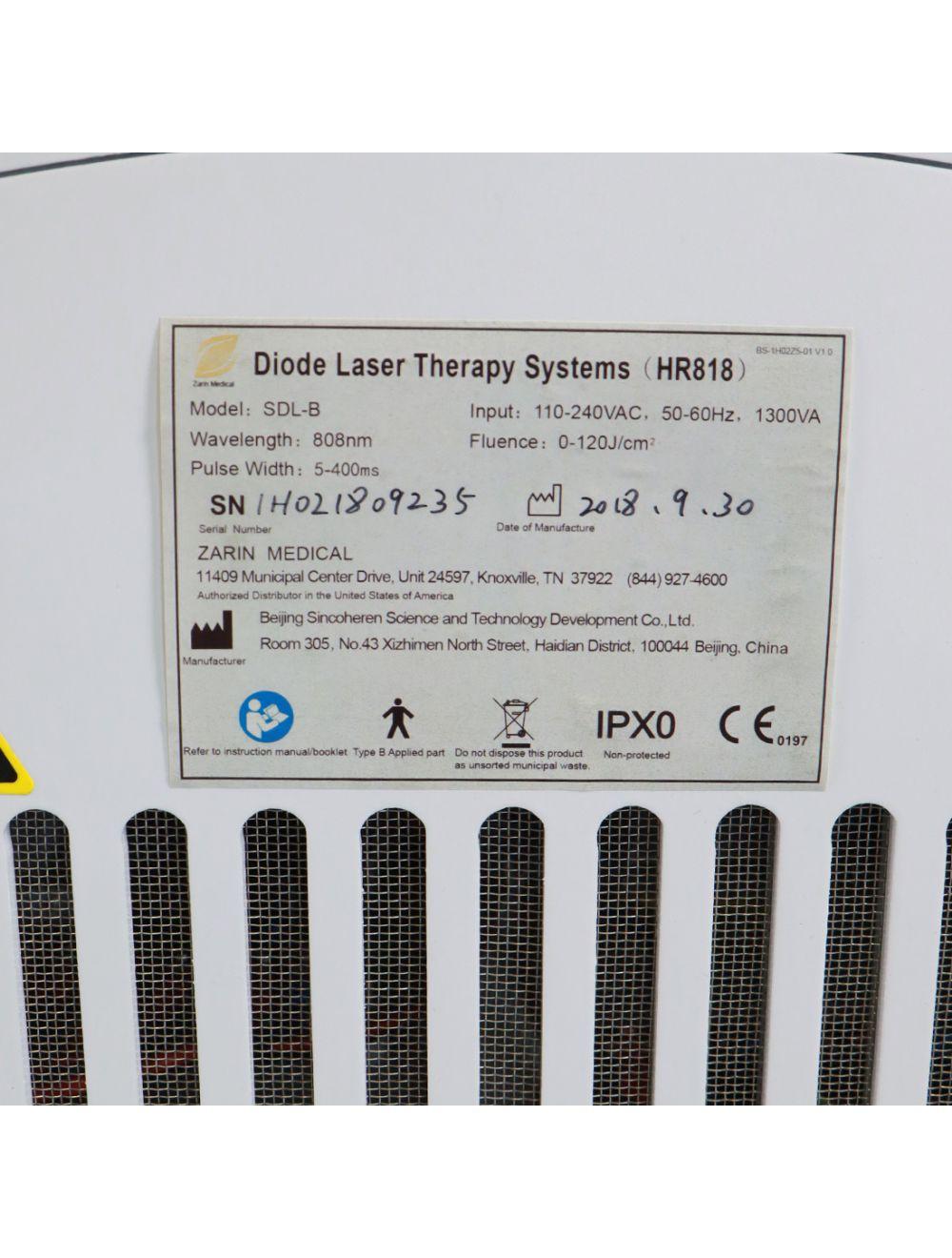 2018 Zarin HR818 810 12x16mm Spot HR 818 Diode Laser Hair Removal System Sol International Medical