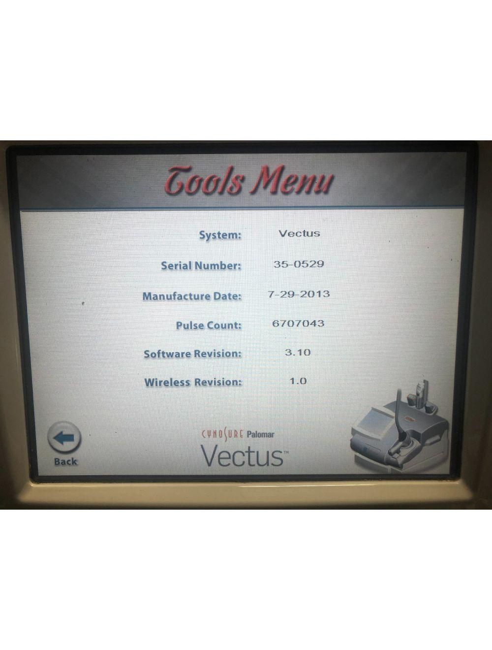 2013 Cynosure Palomar Vectus 810 nm Diode Hair Removal Laser w/ Large Optic