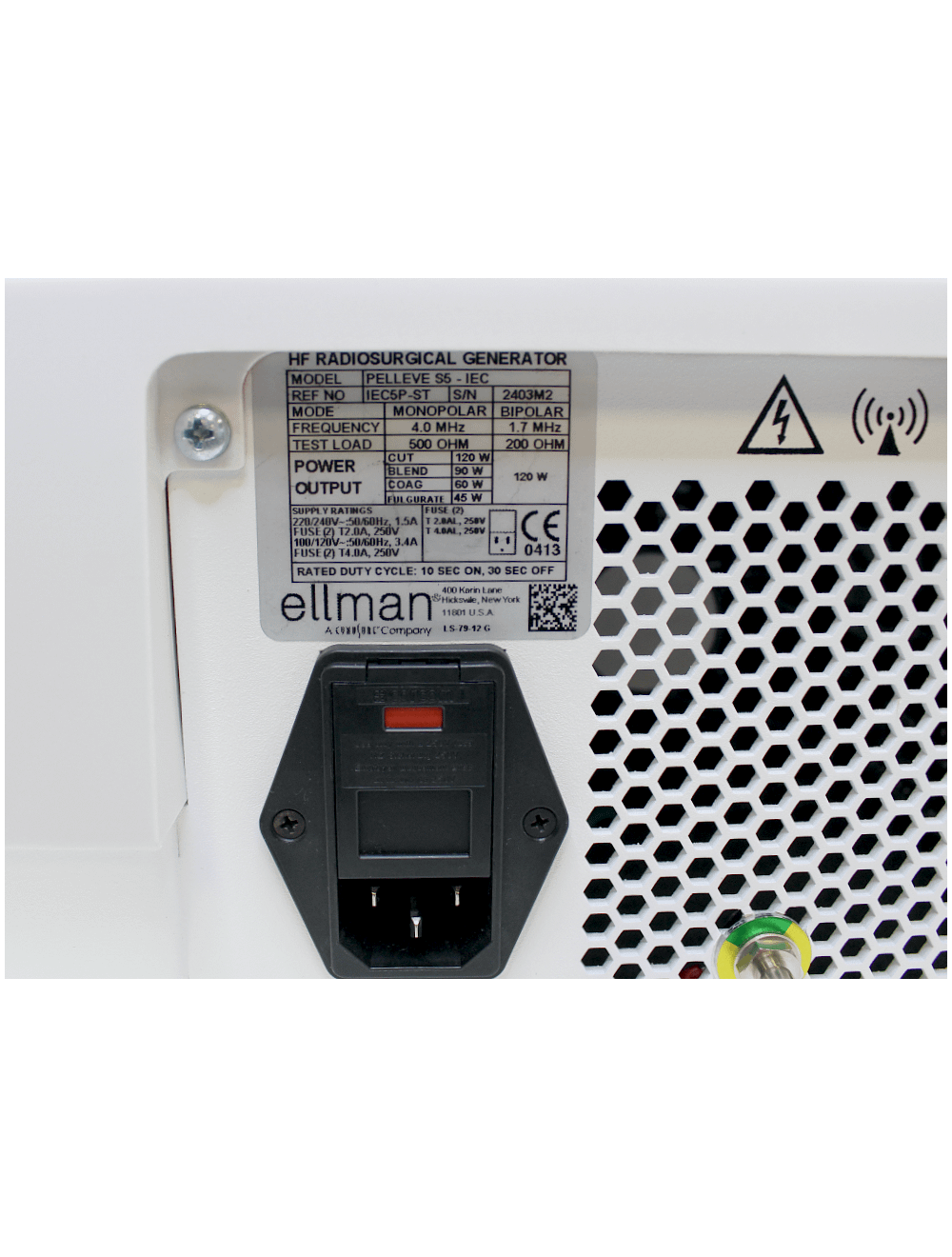 Ellman Pelleve RF Wrinkle Reduction System S5-IEC / Radiosurgical Generator Sol International Medical
