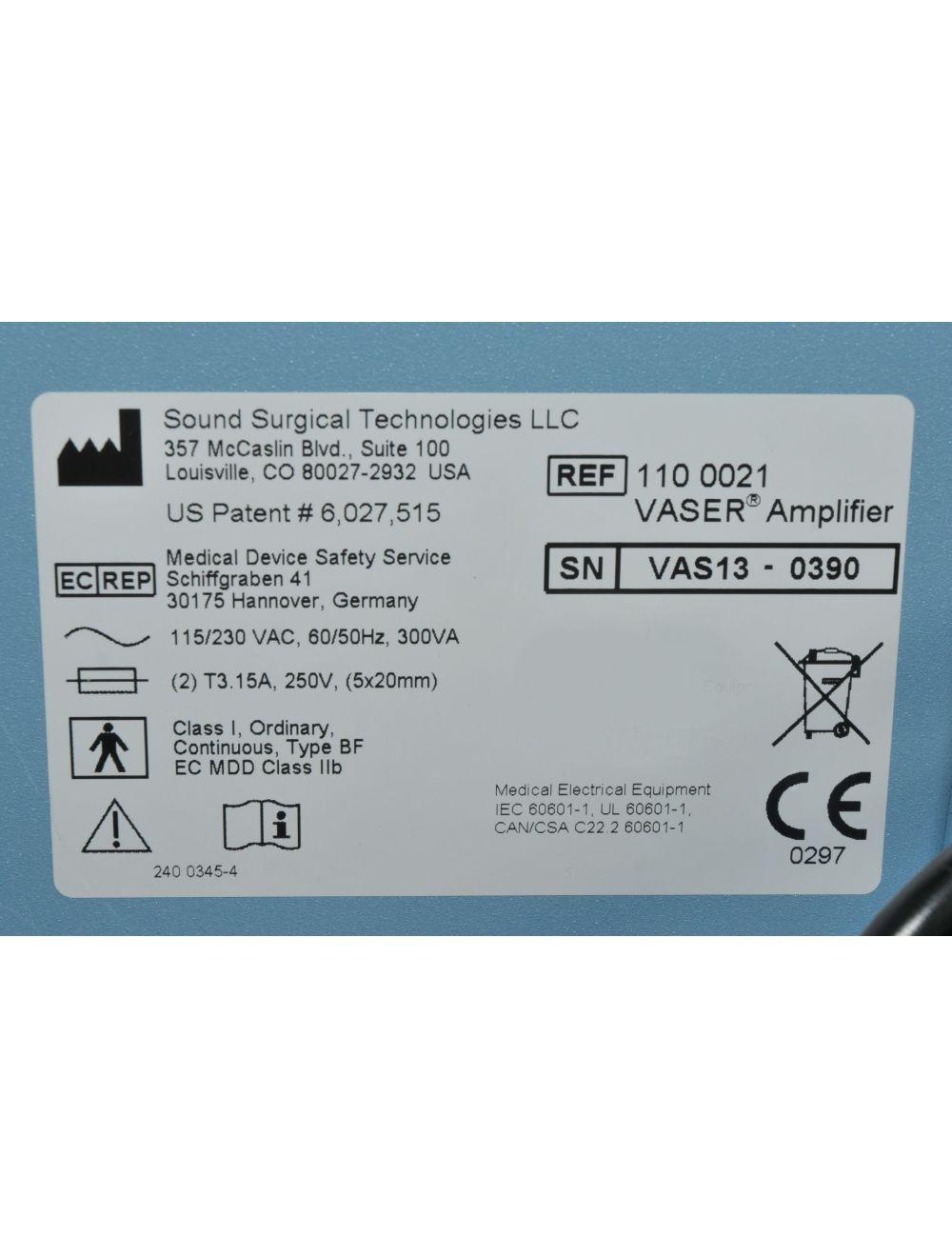 Solta Sound Surgical VaserLipo Vaser Ultrasound Amplifier VentX Vent X Ver 2.0 Solta Medical