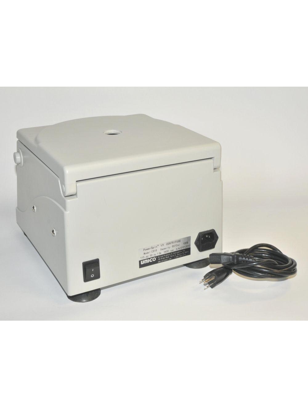 Unico Powerspin VX Centrifuge C818 Variable Speed 3400 Max RPM 6 Place Timer Sol International Medical