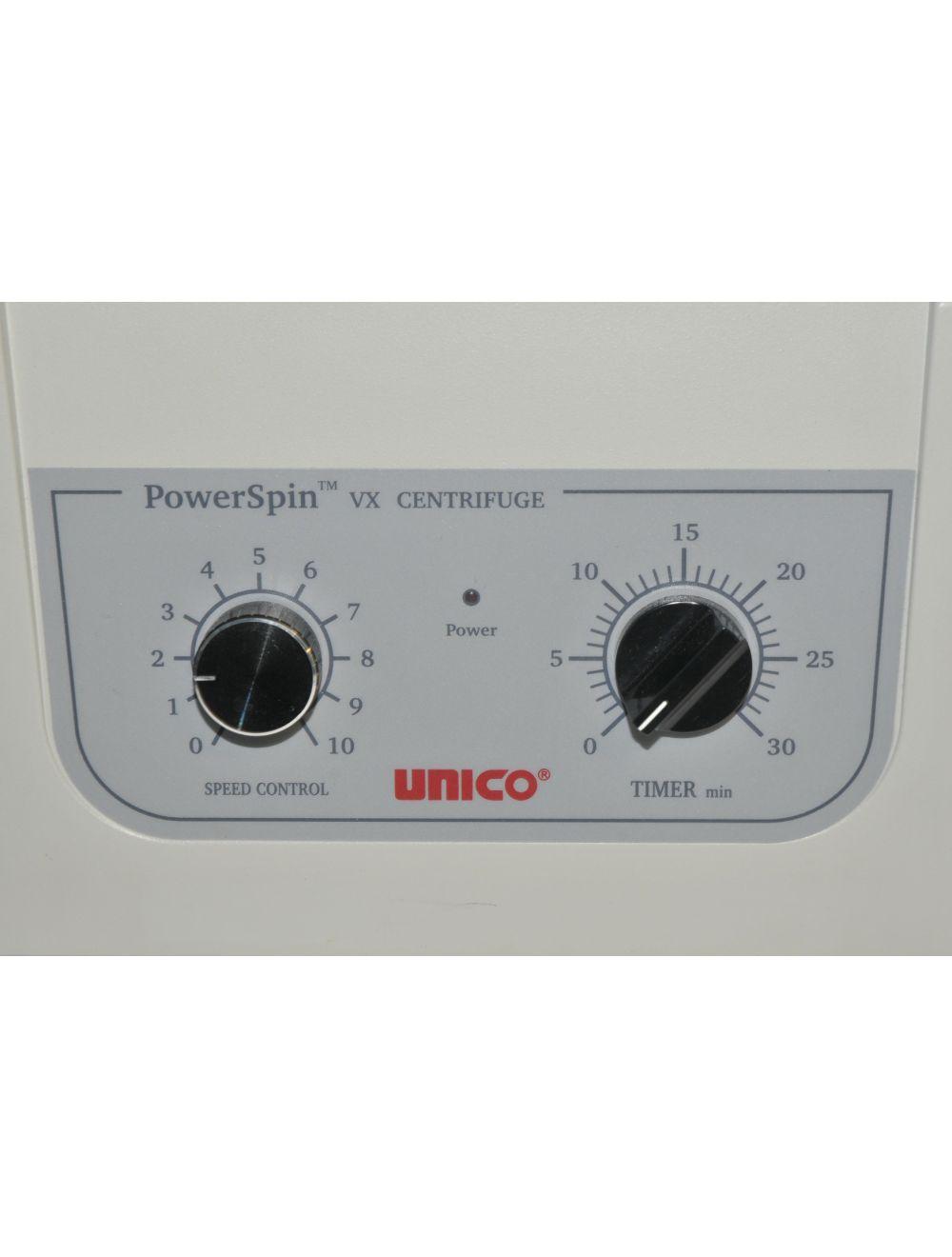 Unico Powerspin VX Centrifuge C818 Variable Speed 3400 Max RPM 6 Place Timer Sol International Medical
