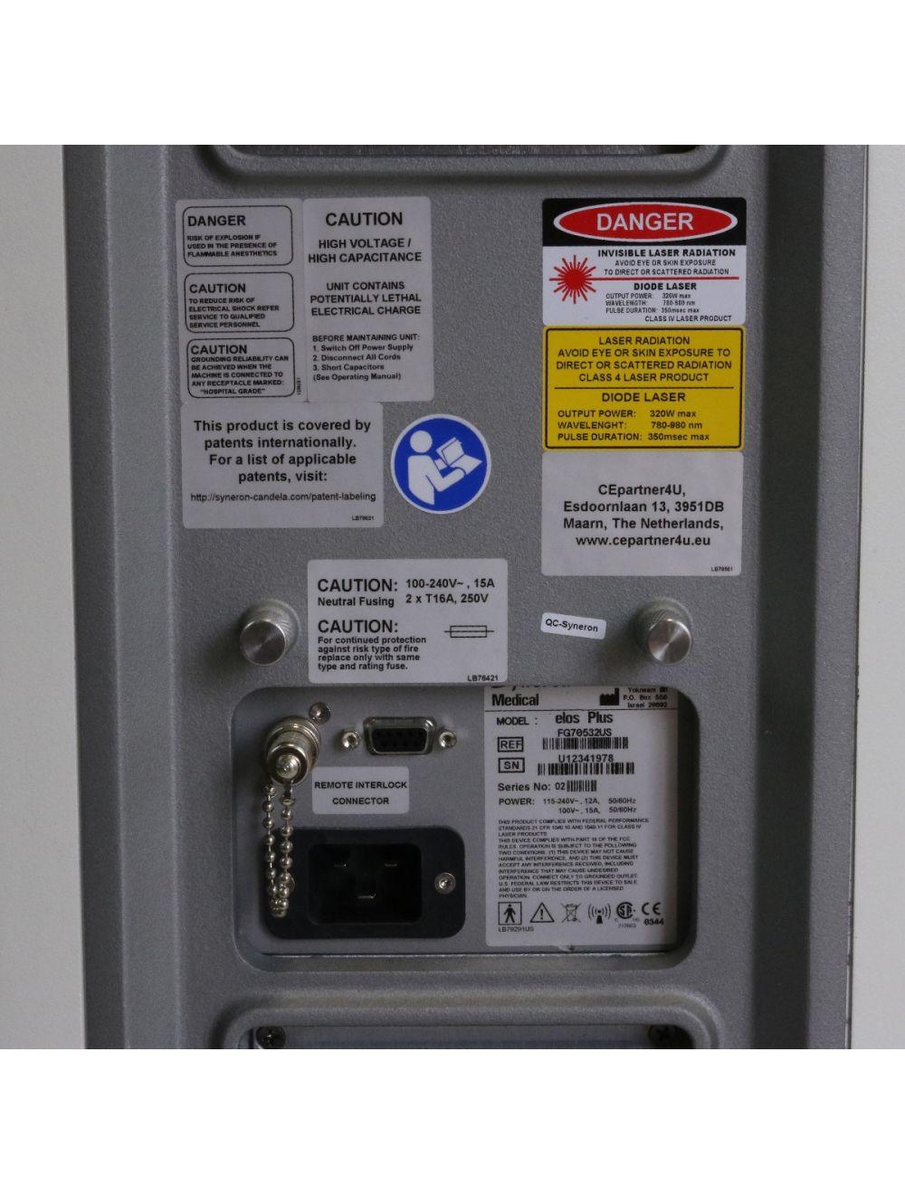 Syneron Candela Elos Plus Laser RF IPL w/ 4 Handpieces Sublime Sublative SR SRA