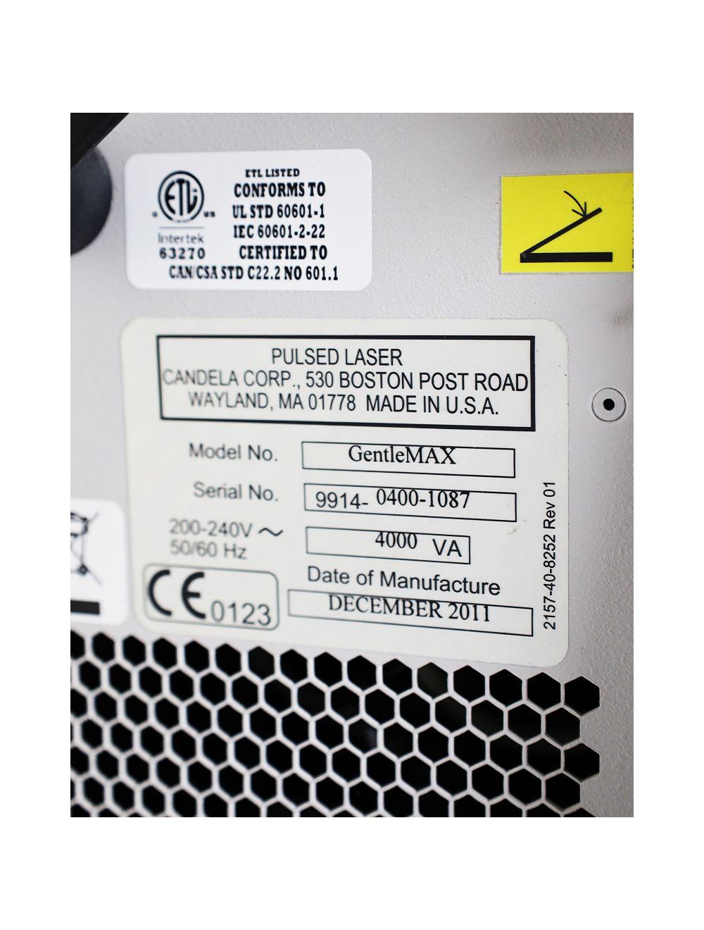 2011 Candela GentleMAX Nd:YAG 755nm 1064nm Laser Wrinkles Hair Removal System