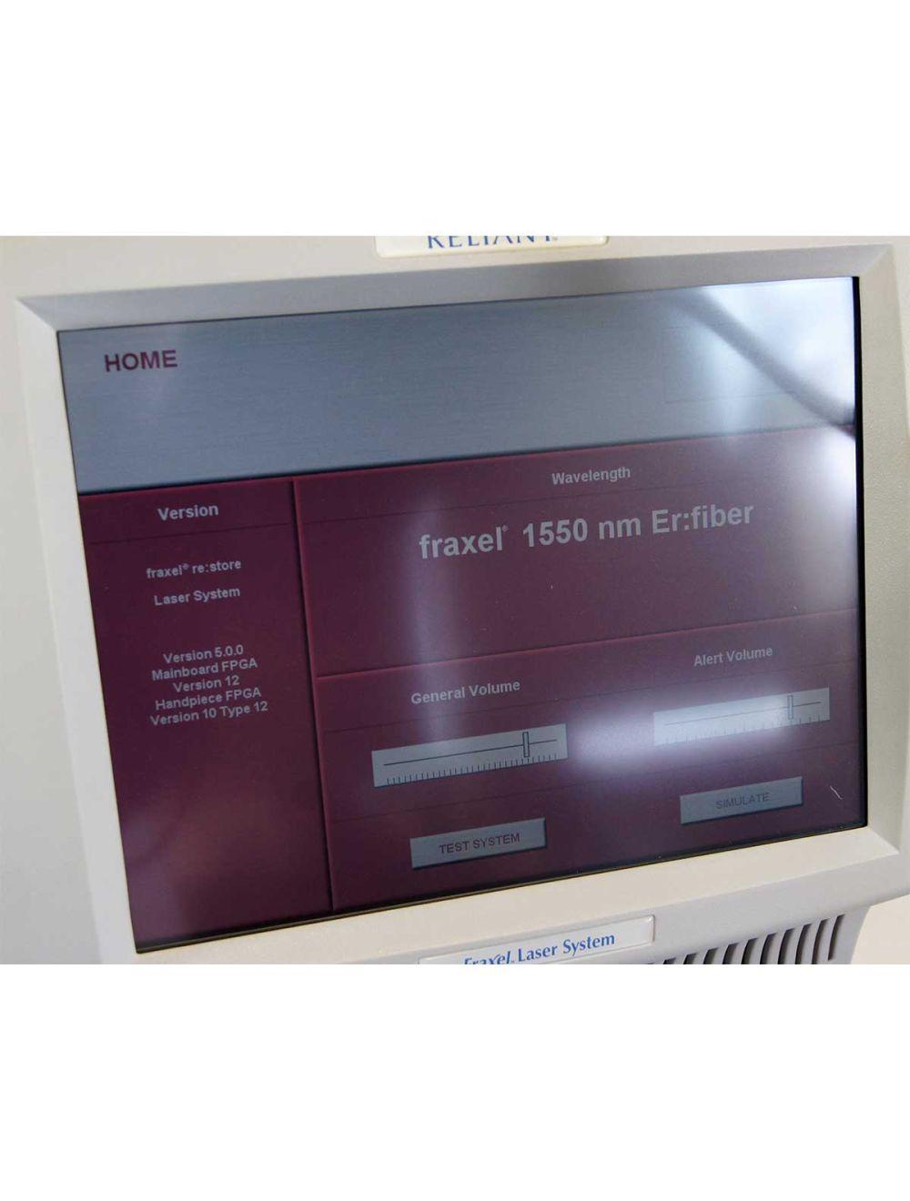 2007 Fraxel SR 1500 Reliant Fractional Laser 1550nm System with Cart Skin Repair