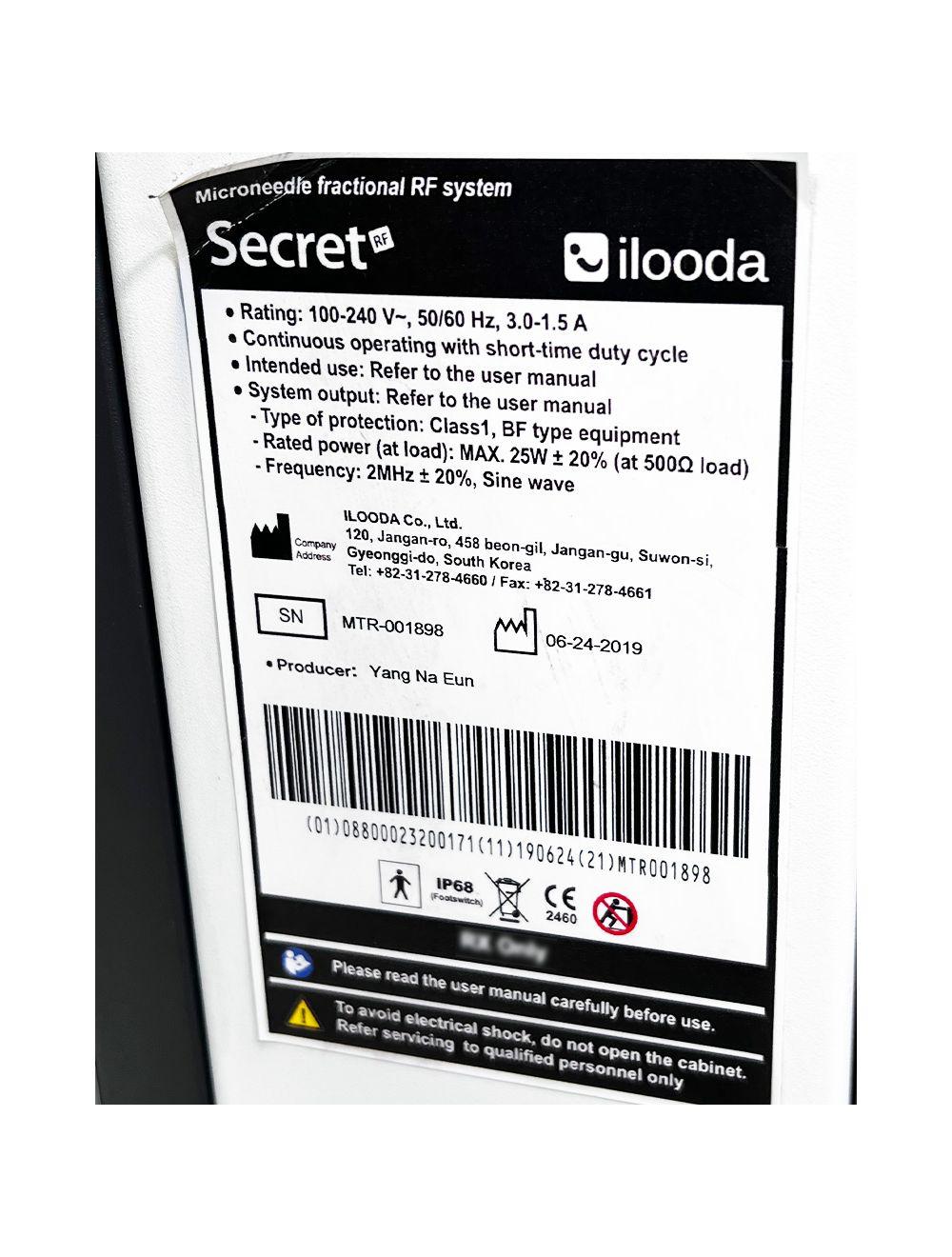 2019 SecretRF RF Microneedling Fractional RF Skin Revitalization Resurfacing System