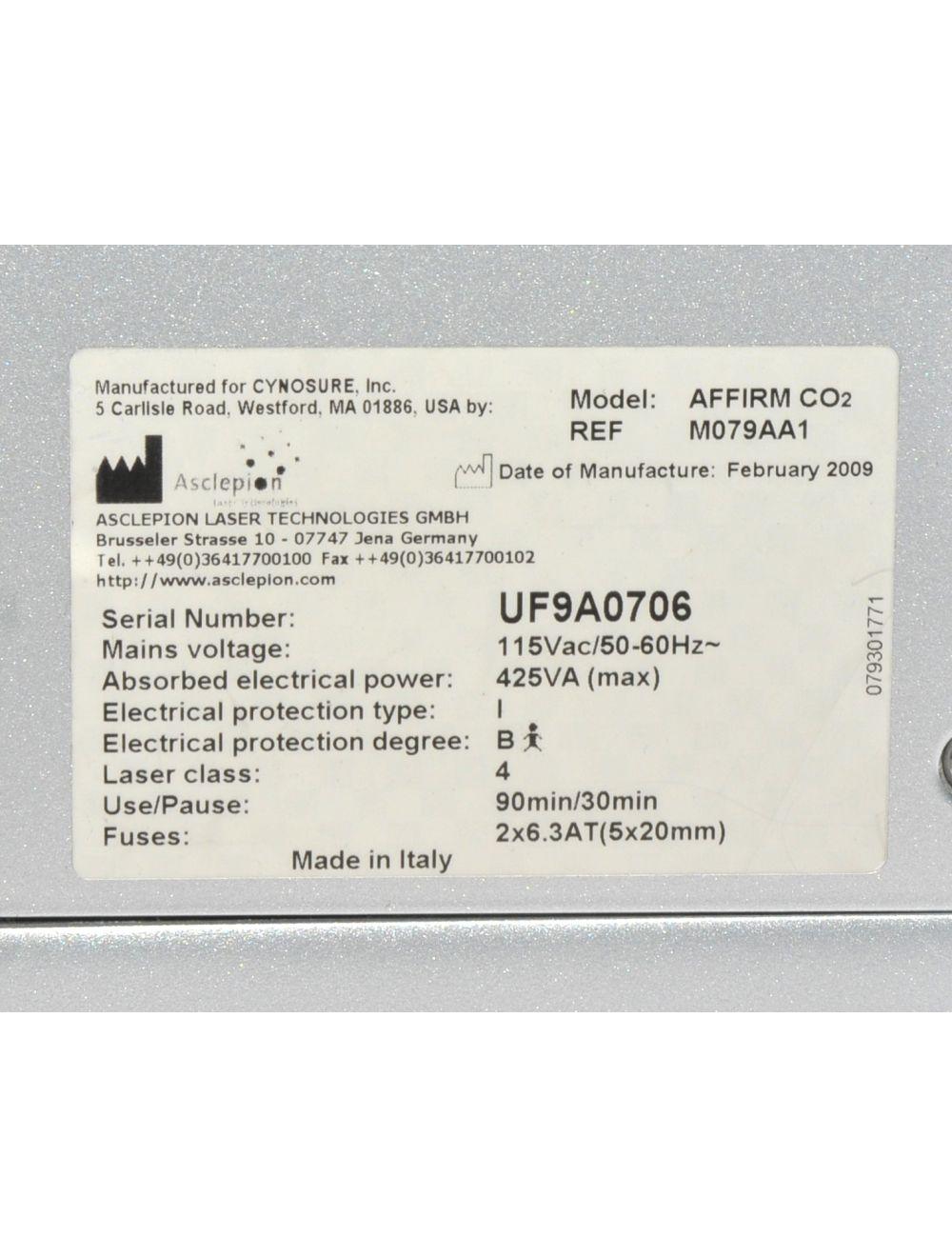 Cynosure 30 Watt Affirm CO2 Ablative Wrinkle Laser Incisional Fractional C02