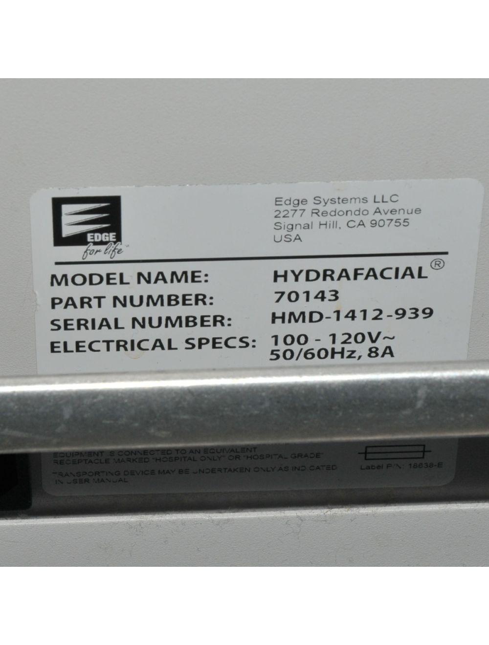 2014 Edge Systems Hydrafacial MD Dermabrasion Skin Therapy Detoxify Hydra Facial