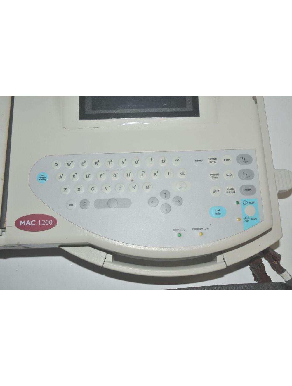 MAC 1200 General Electric EKG Electrocardiograph GE MAC1200 101116823 2007