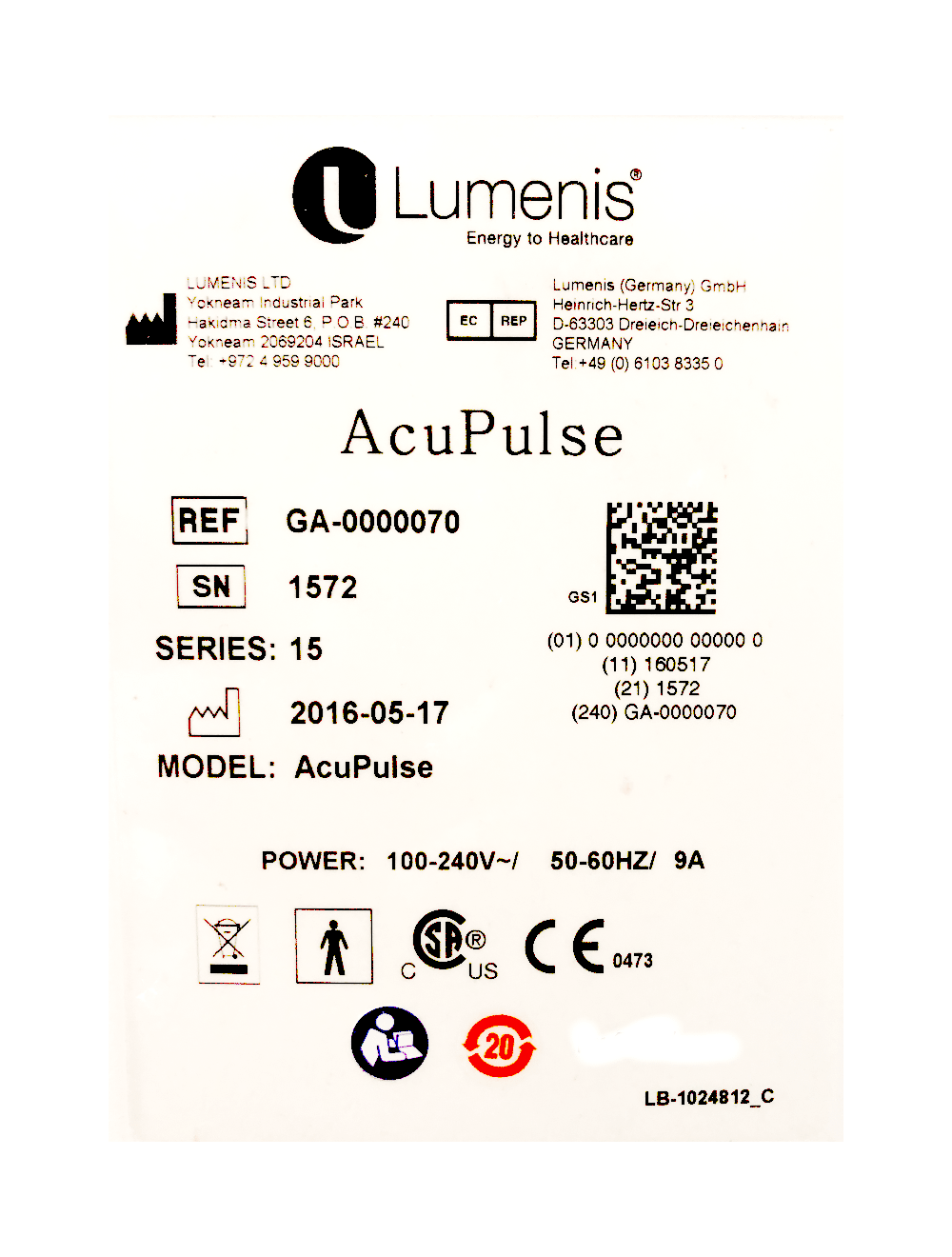 Lumenis AcuPulse 2016 CO2 Laser SilkLaser Scanner AcuScan SurgiTouch Scanner C02