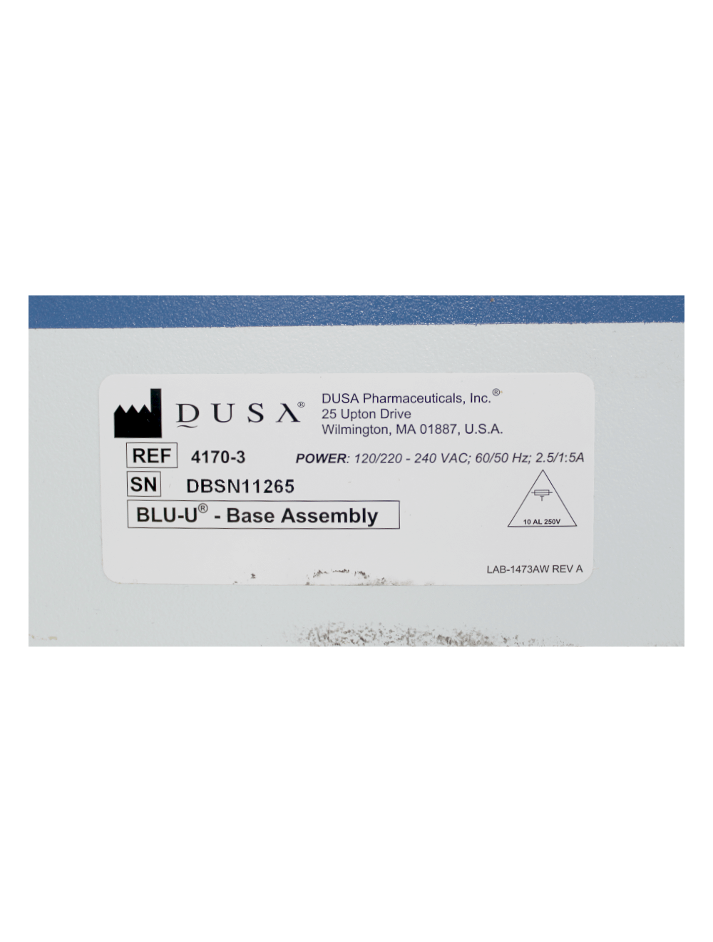 DUSA Pharmaceuticals Blue Light Blu-U Photodynamic Therapy Acne Control 4170-3