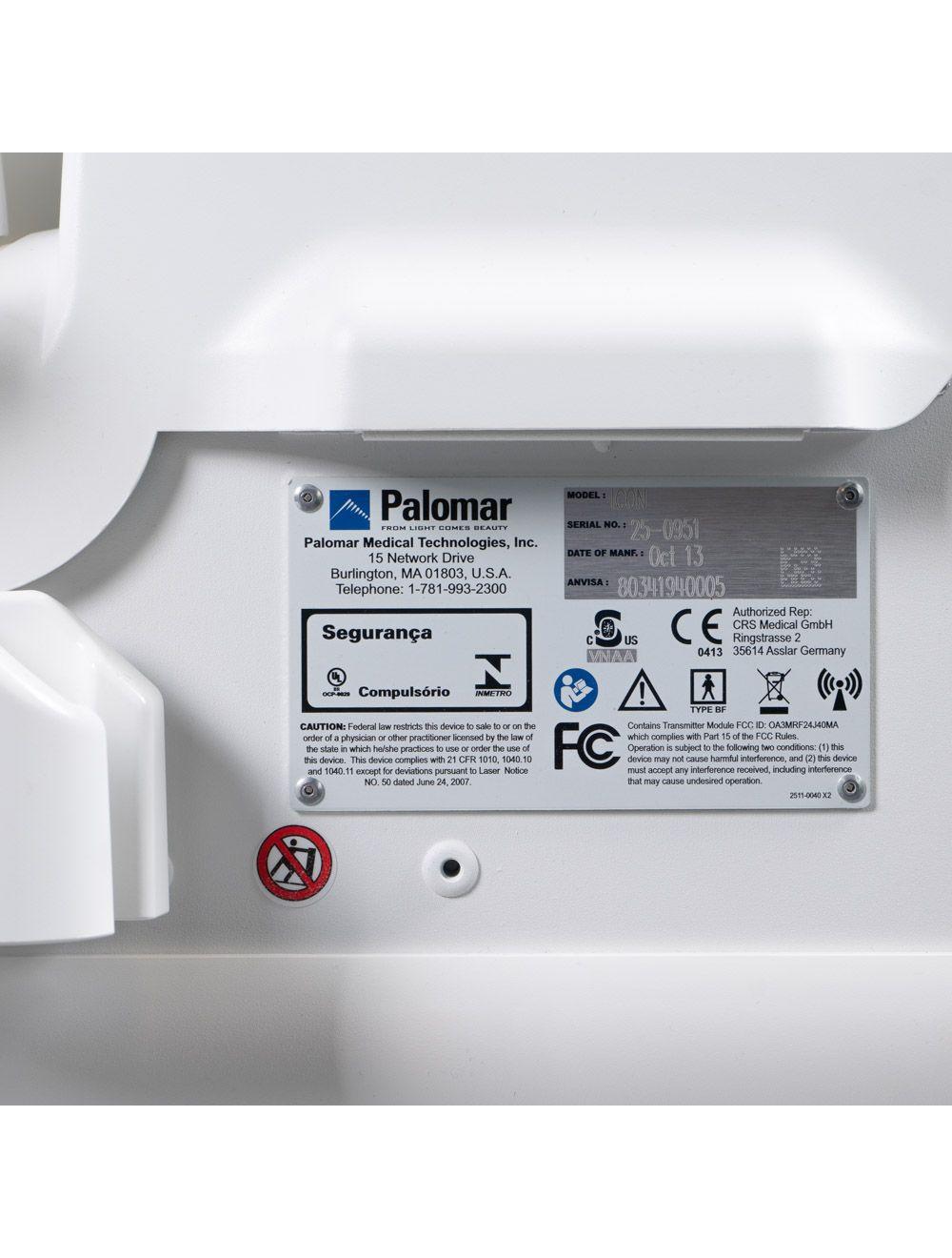 2013 Palomar Icon Laser System IPL w/3 Handpieces Max R Max Ys G MaxR MaxG MaxYS Palomar