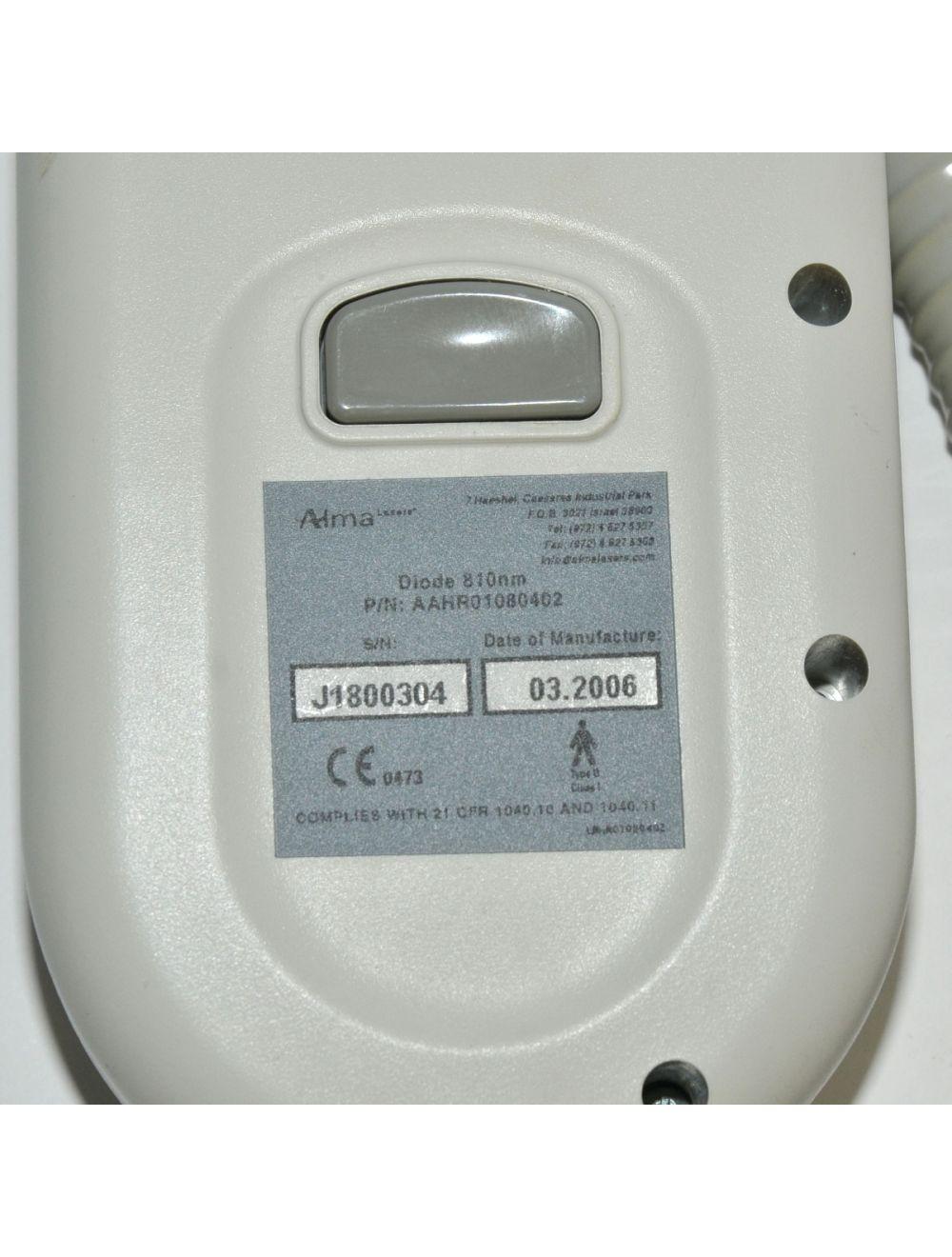 2009 Alma Soprano XL Diode Hair Removal Laser w/ 810 nm SHR Handpiece Low SHOTS