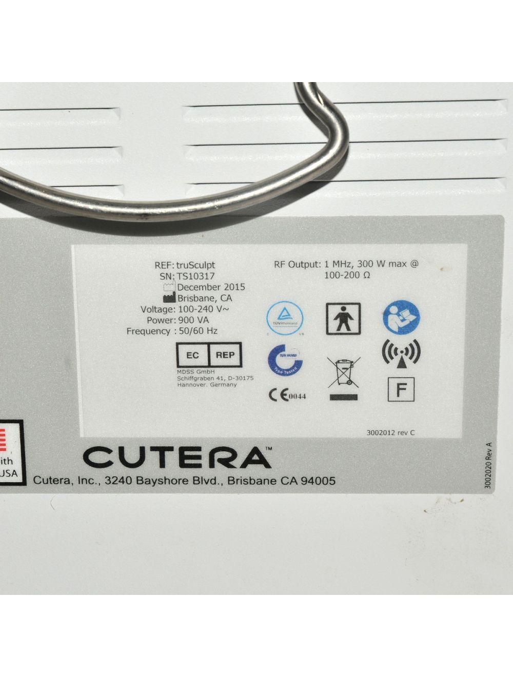 2015 Cutera truSculpt 3-D Radio Frequency Cellulite Reduction Body Contour Sculpt RF